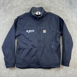 Carhartt Crowley Softshell Jacket Mens Large Black 102199 Rain Defender